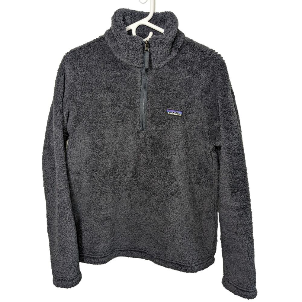 Patagonia 1/4 Zip Fleece Fuzzy Pullover Sweater Blue Gray Size Small